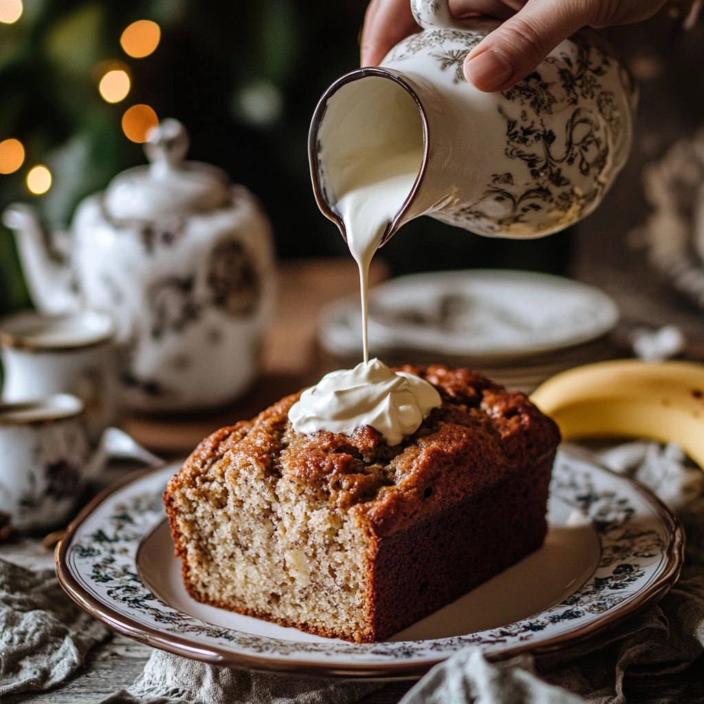 cream bread banana