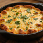 Finished keto beef mince casserole with melted cheese, ready to serve.