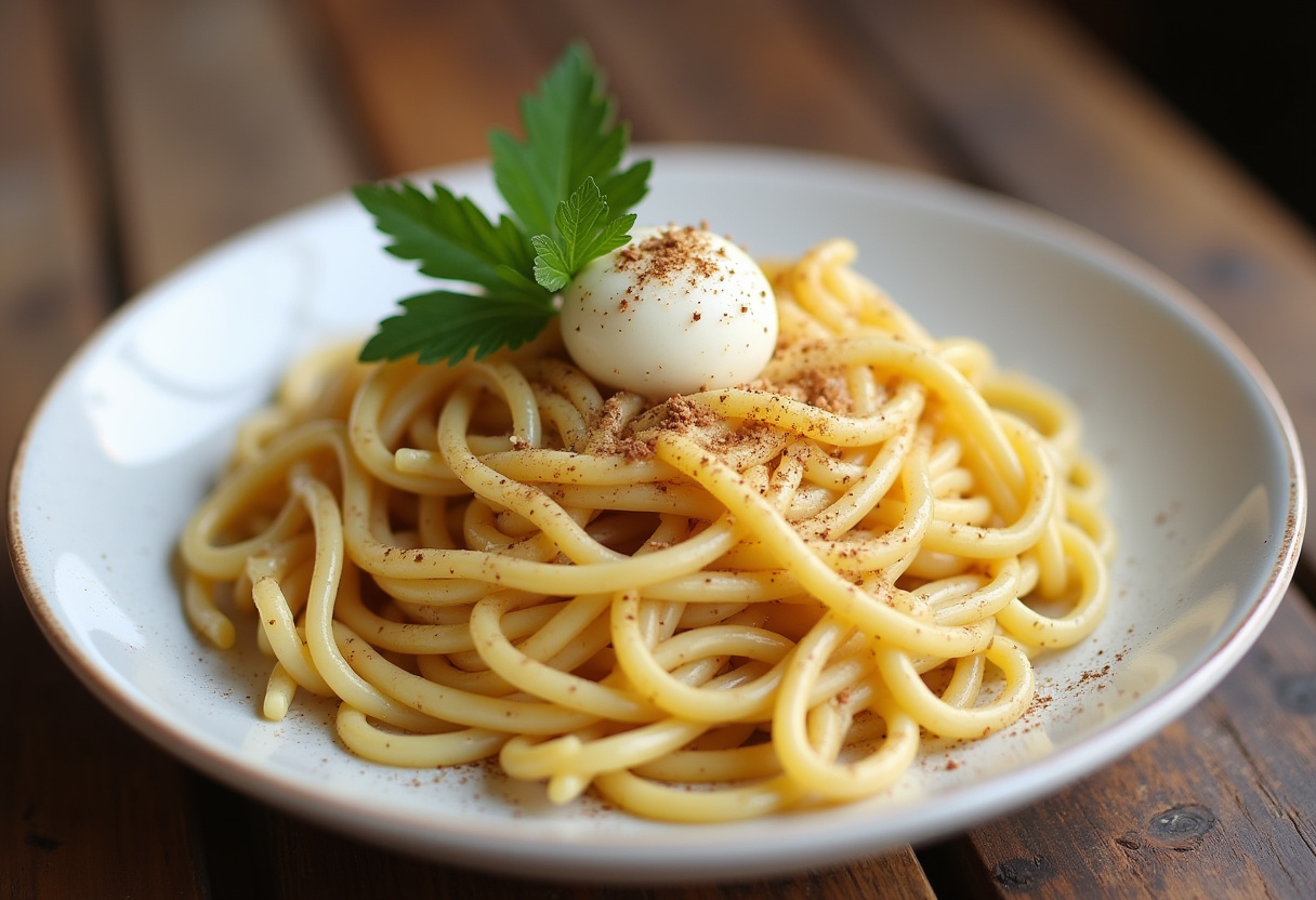 Plated Boursin pasta garnished with parsley and extra cheese.