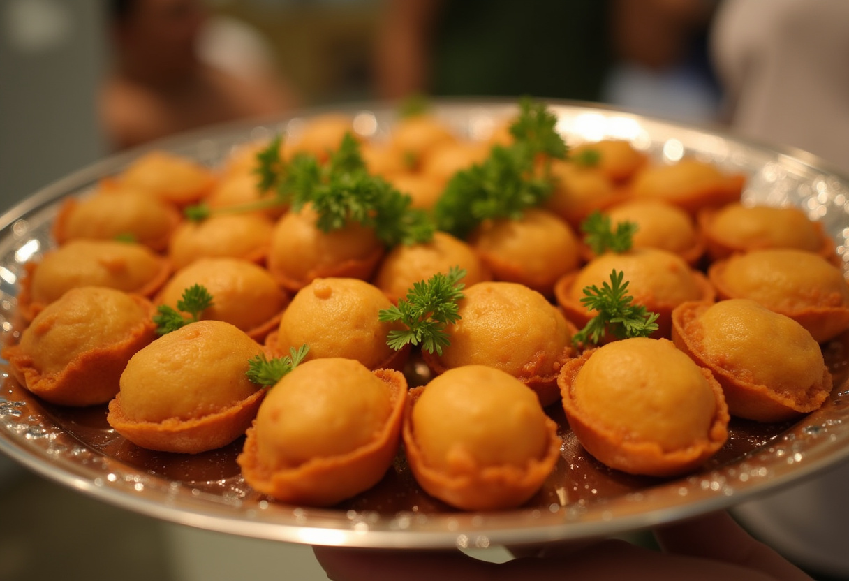 Finished Hanky Panky appetizers on a platter, ready to serve.