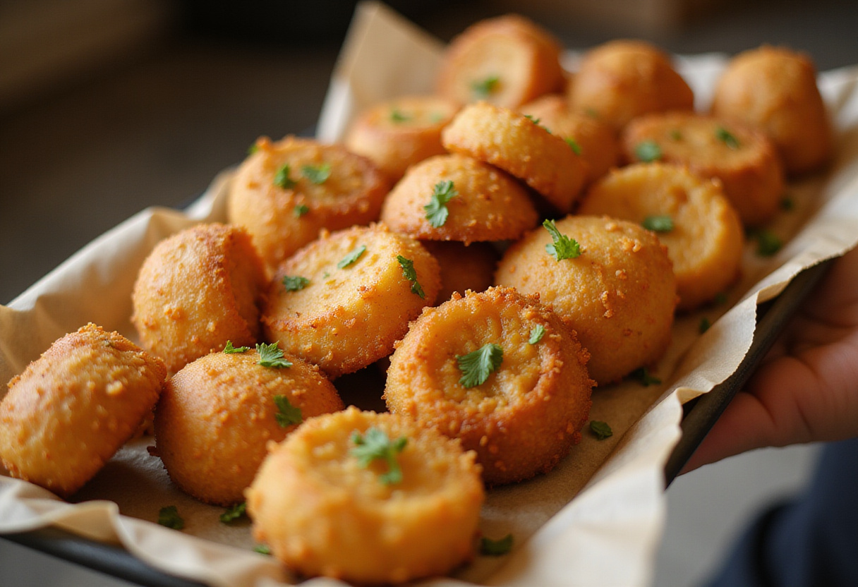 Finished Hanky Panky appetizers on a platter, ready to serve.