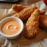 Perfectly crafted Raising Cane's Sauce served with crispy chicken tenders, a delicious culinary result.