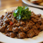 Juicy 3-ingredient ground beef recipe served on a plate.