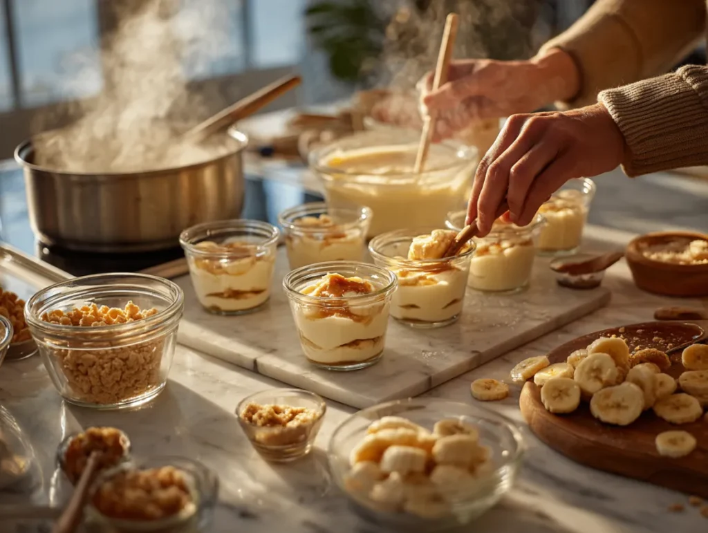 Caramel Banana Pudding Cups