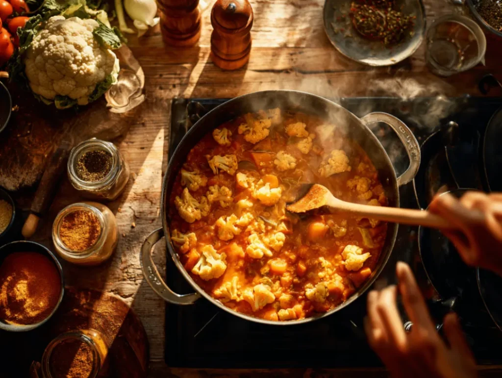 Cauliflower and Lentil Coconut