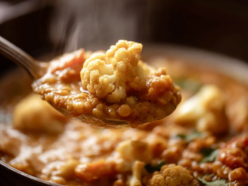 Cauliflower and Lentil Coconut