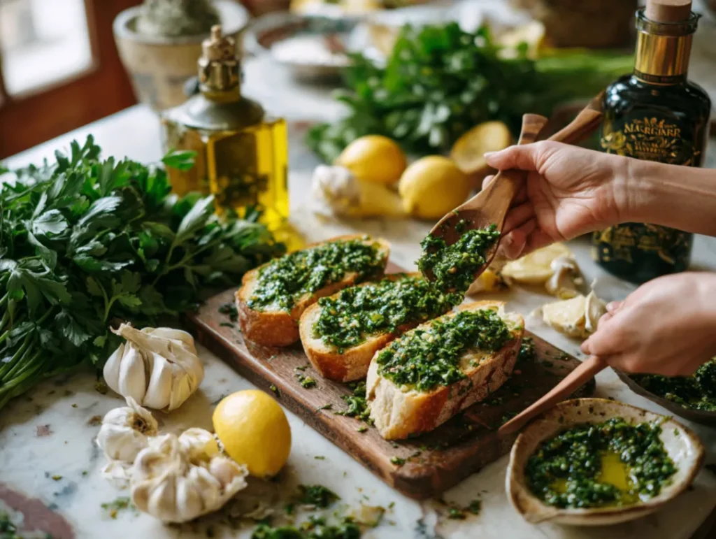 chimichurri garlic bread