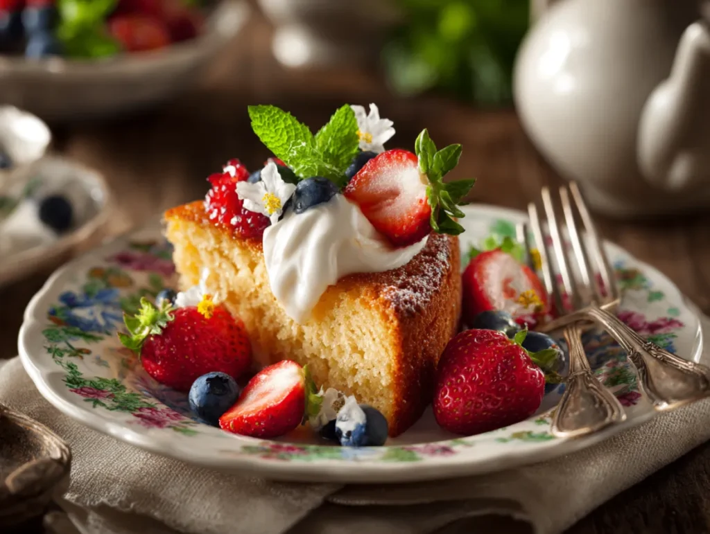 Fresh Fruit Sponge Cake