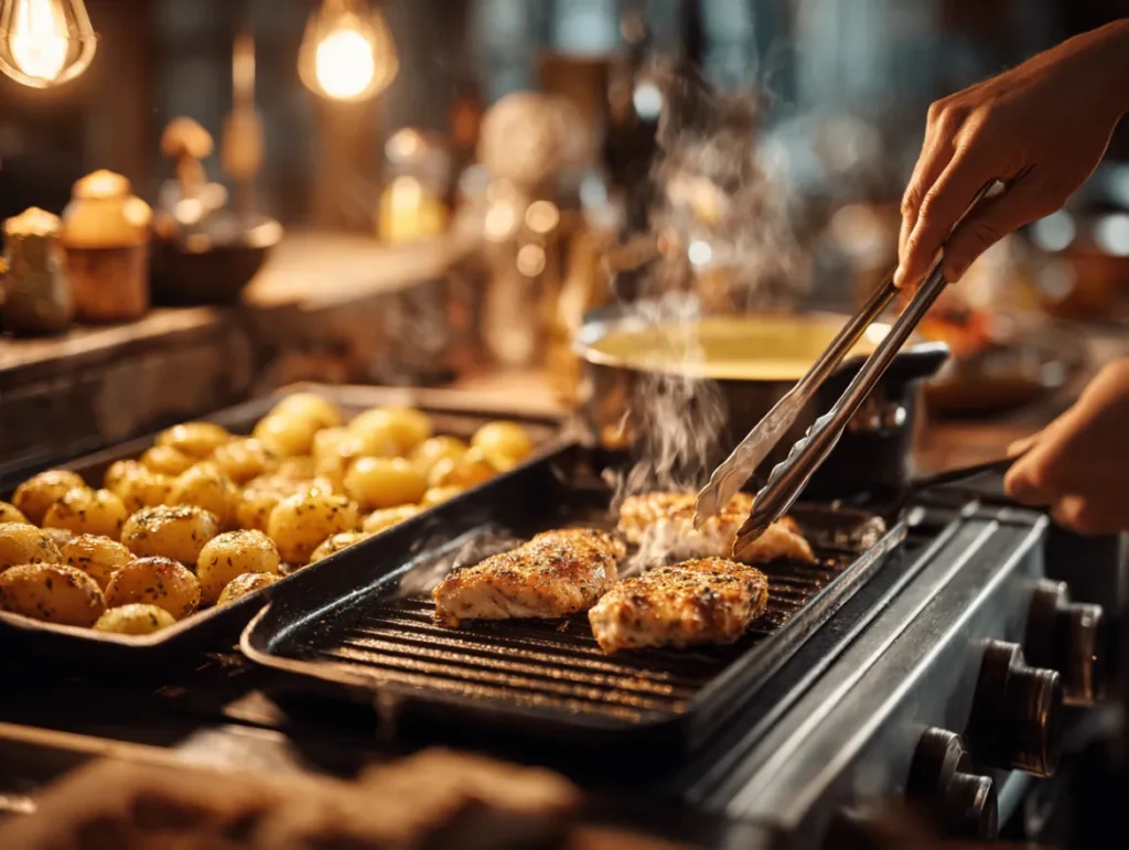 Grilled Chicken Fillet with Potatoes