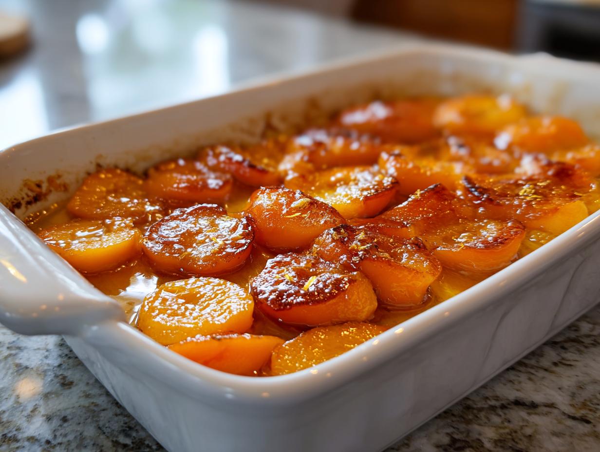 baked peaches recipe - Featured