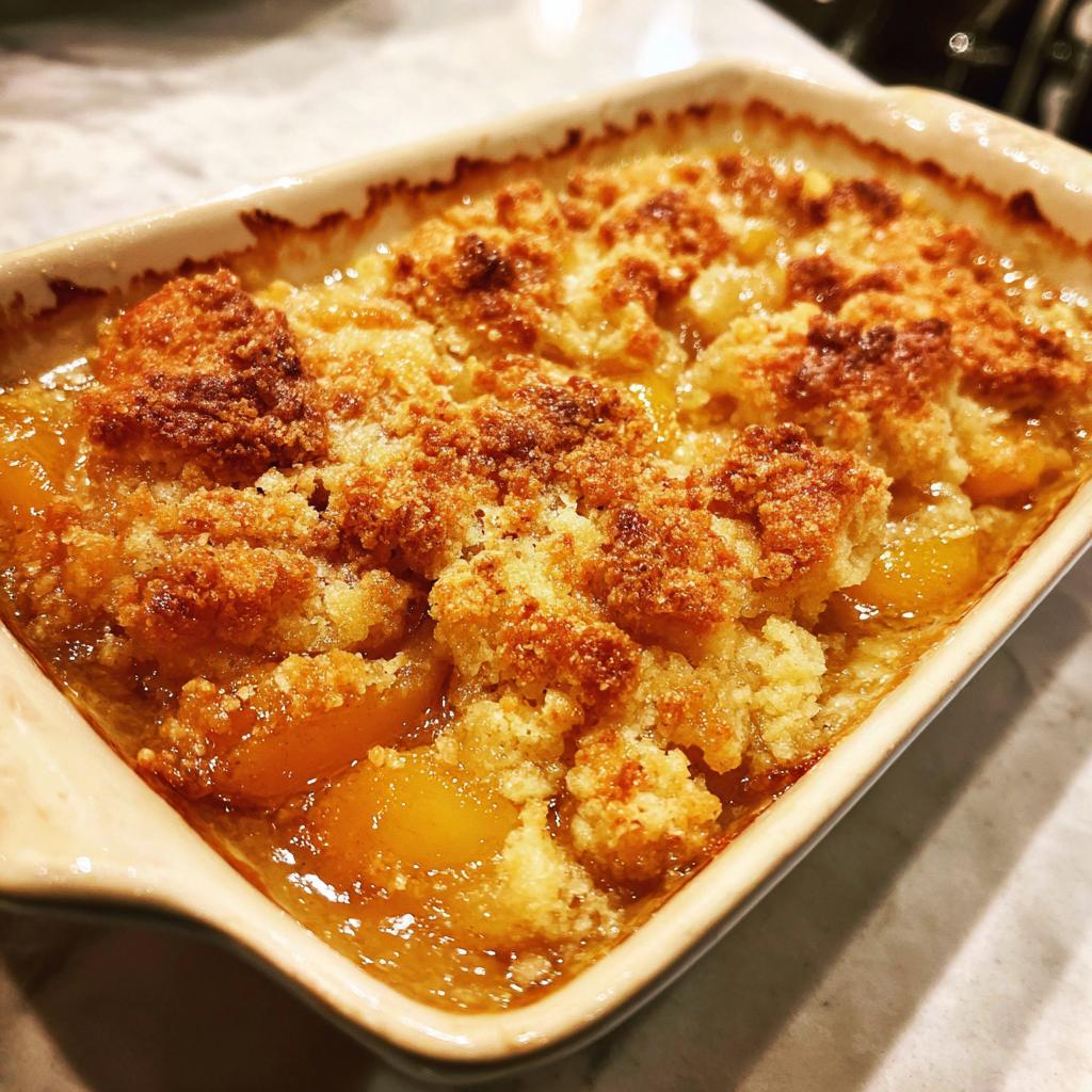 brown sugar peach cobbler - Tasty