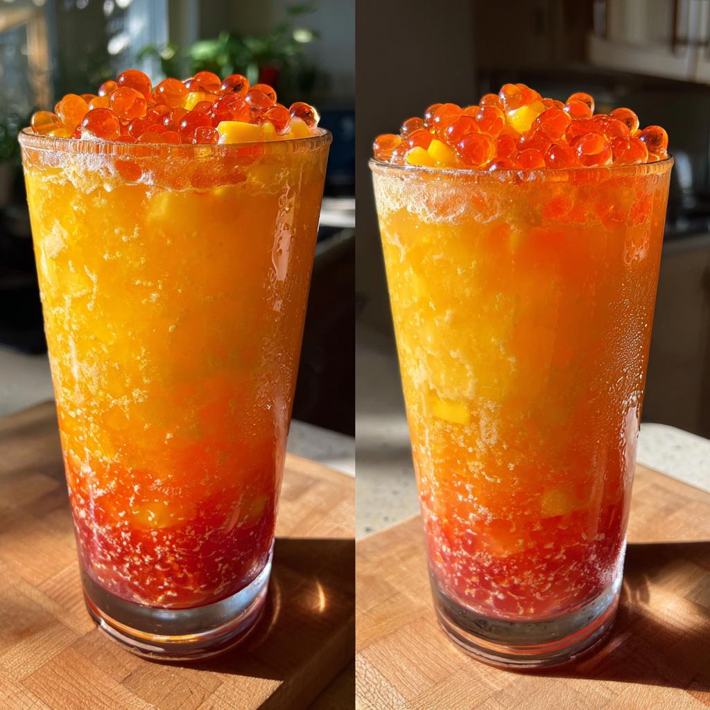 cherry mango sago drink - Tasty
