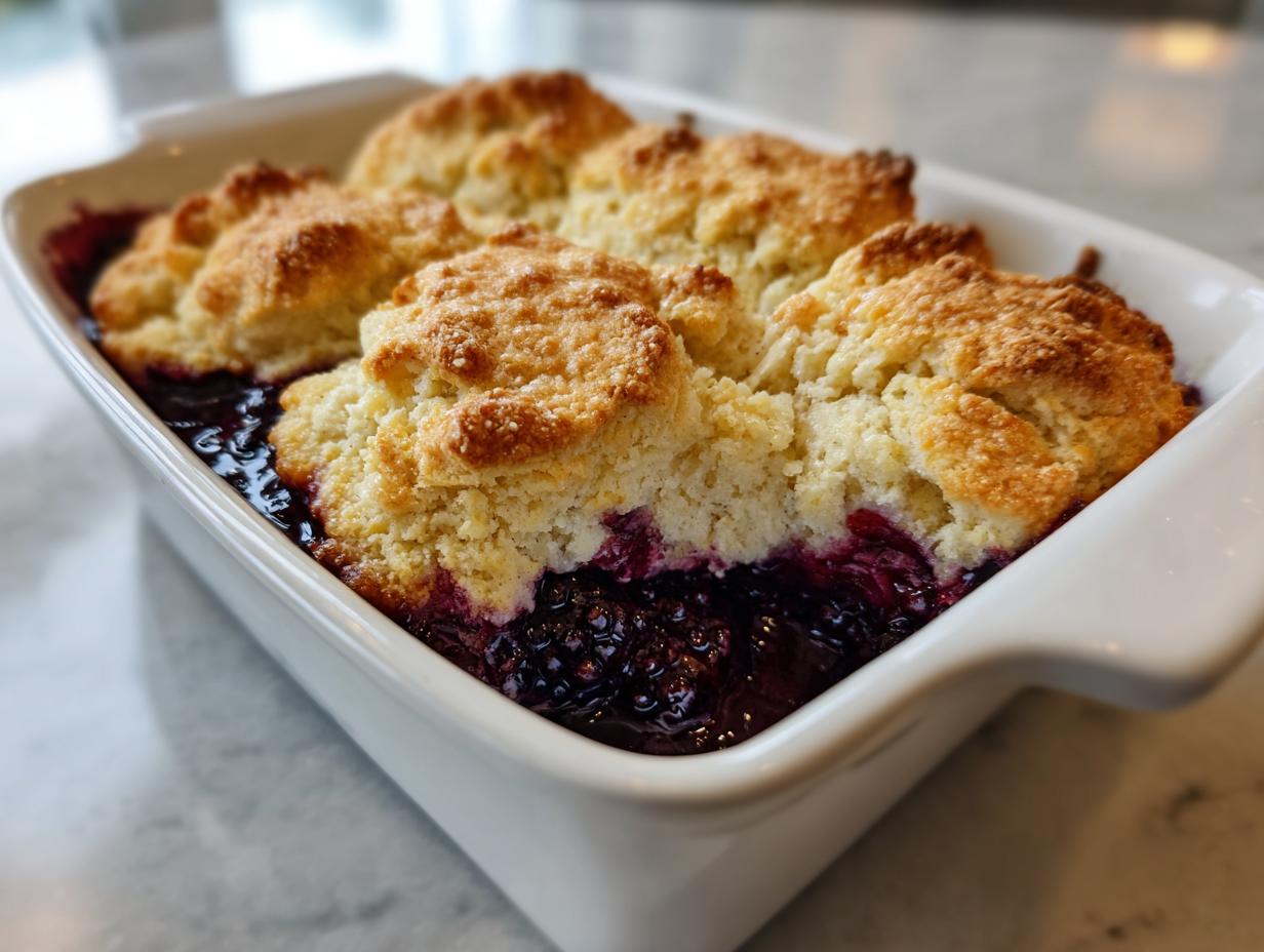 classic blackberry cobbler - Featured