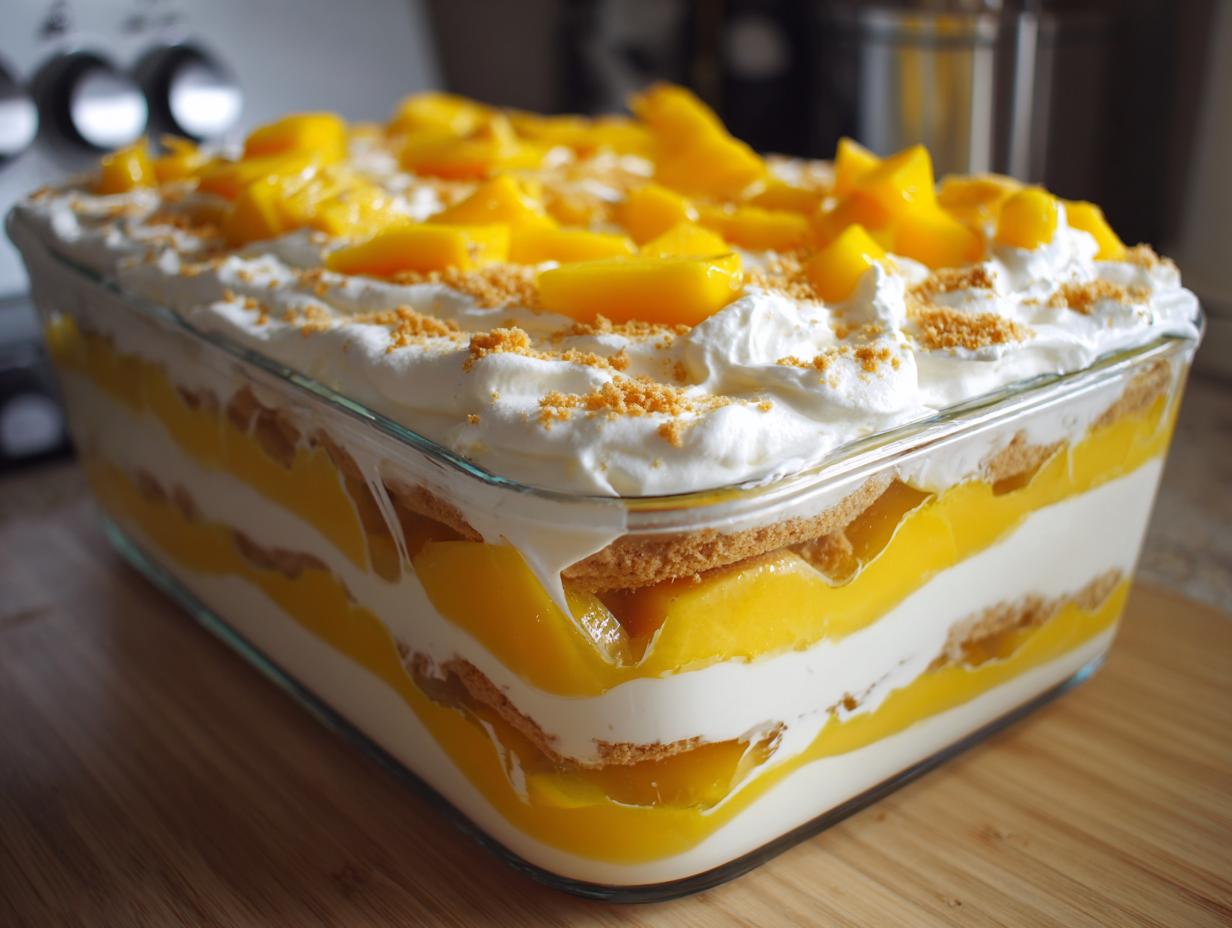 creamy filipino mango float - Featured