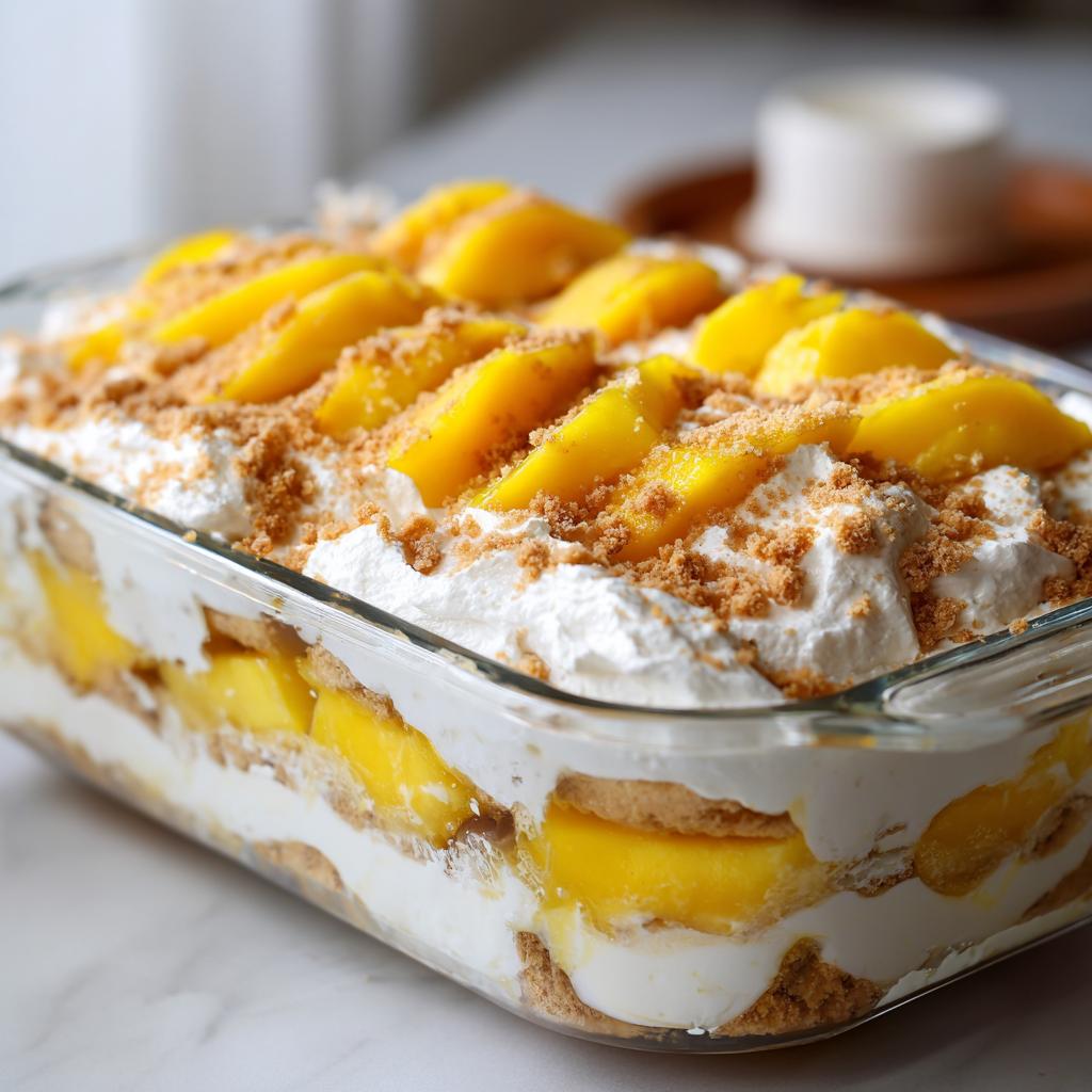 creamy filipino mango float - Tasty