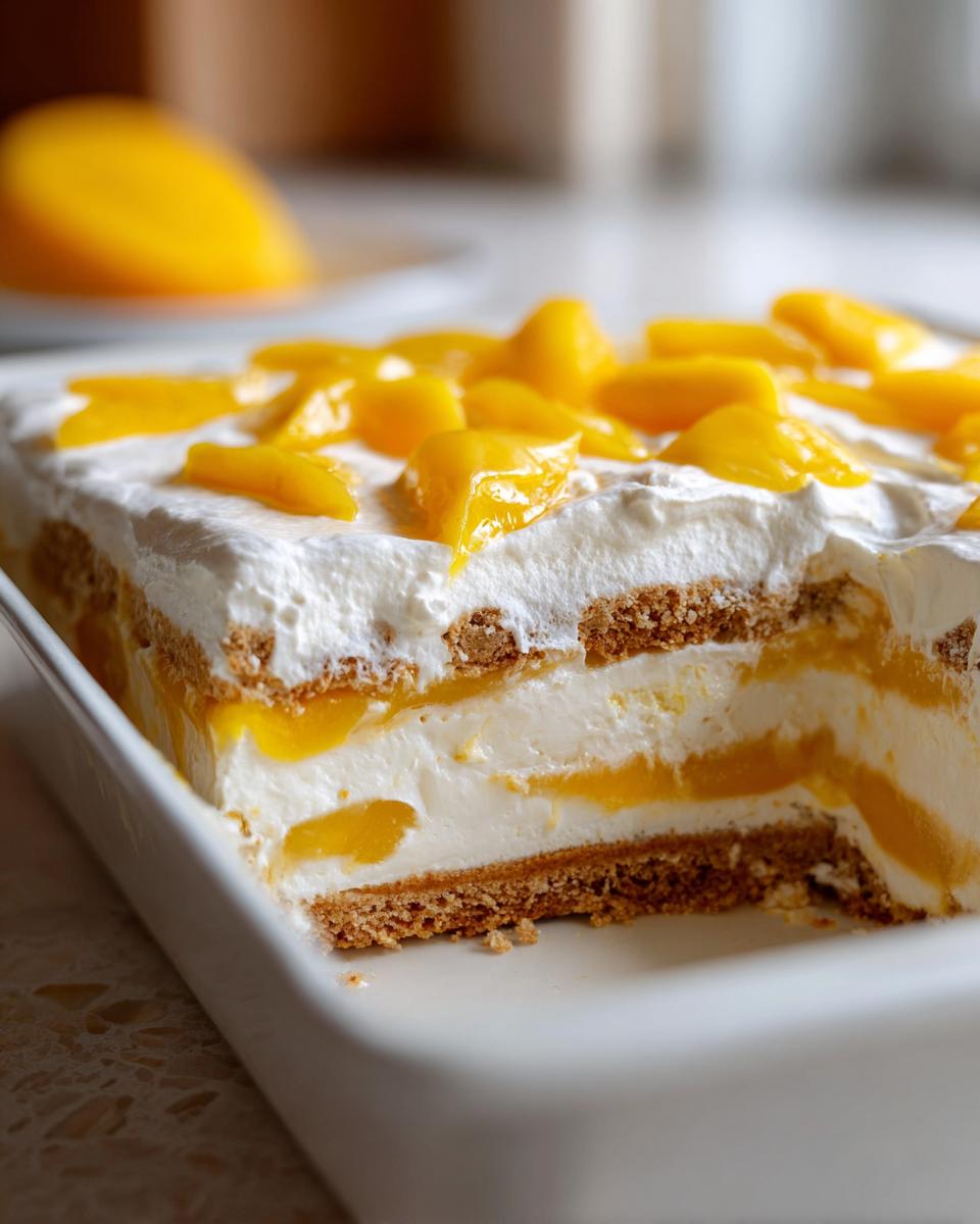 easy mango float dessert - Featured