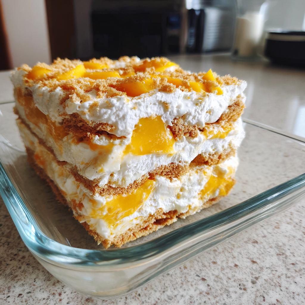 filipino no bake mango float - Tasty