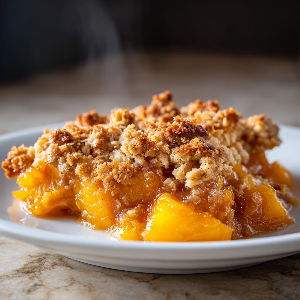 fresh peach crisp - Tasty