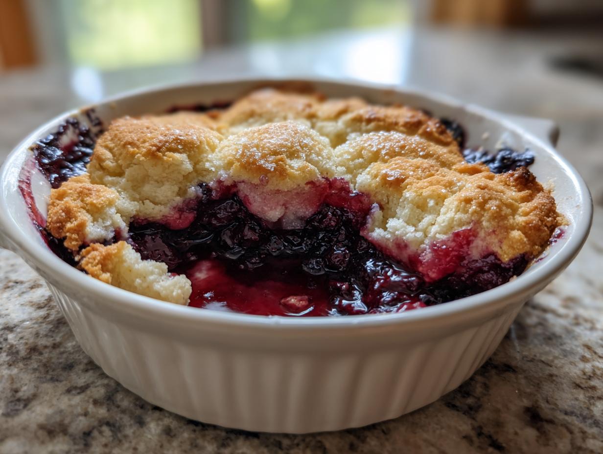 homemade blackberry cobbler - Featured