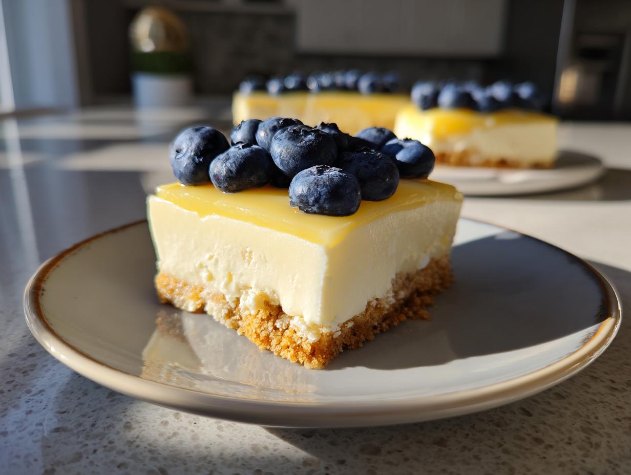 lemon blueberry dessert - Featured