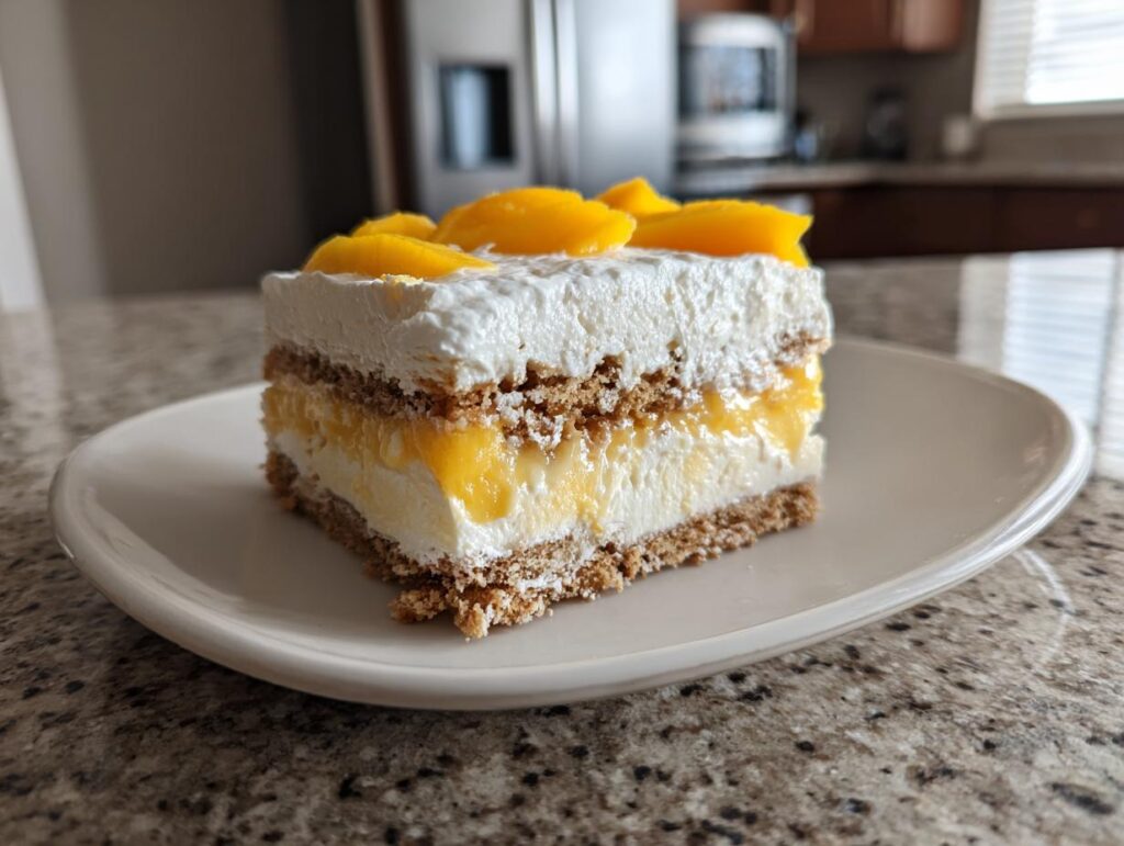 mango float no bake dessert - Featured