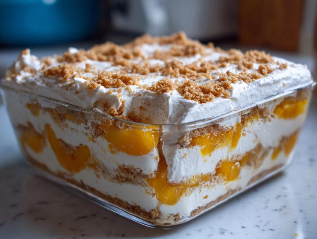 no bake mango float dessert - Featured