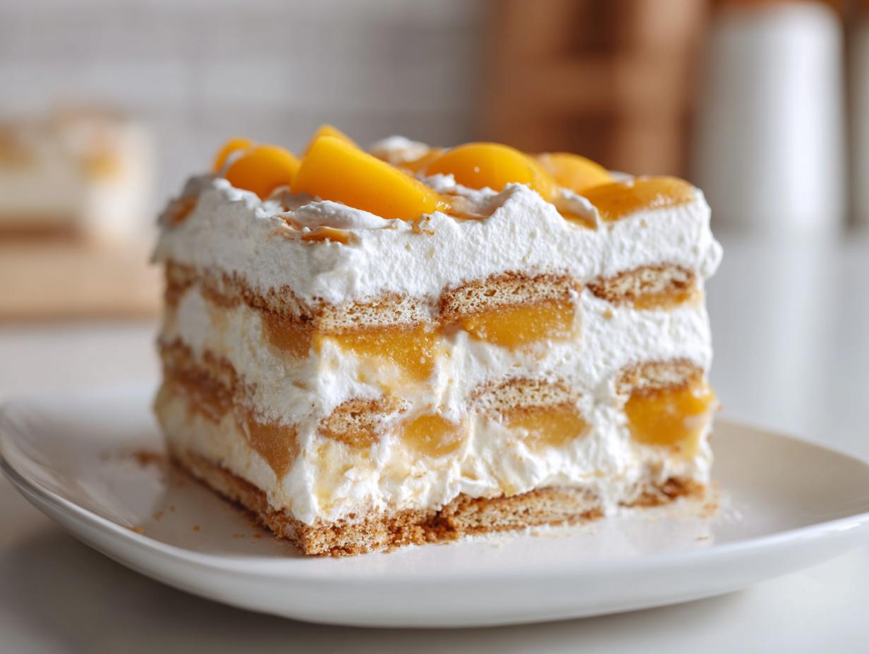 no bake mango icebox cake - Featured