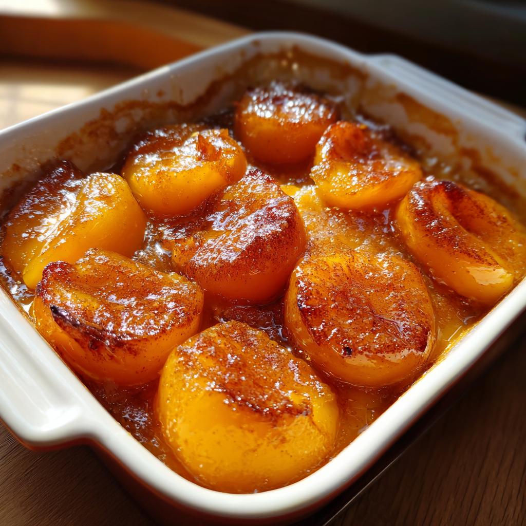 oven baked peaches - Tasty