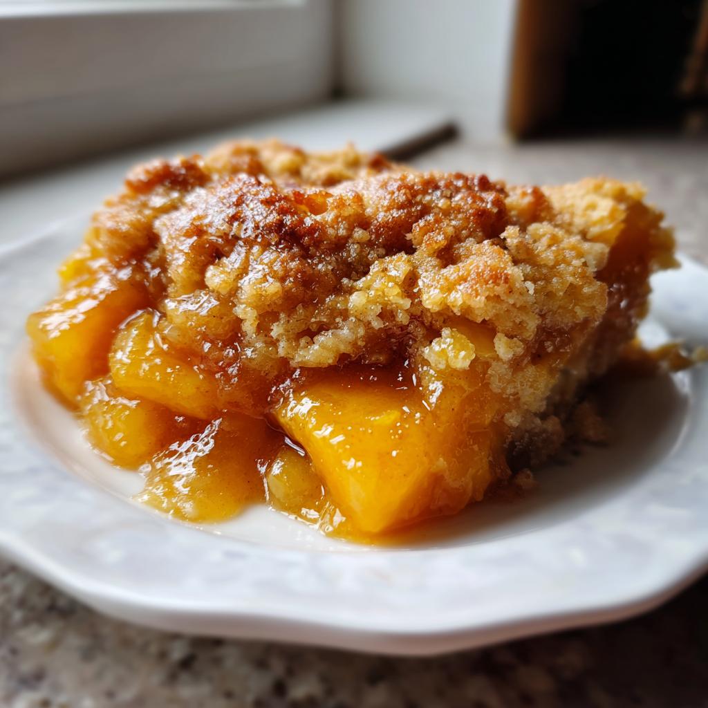 peach cobbler canned peaches - Tasty