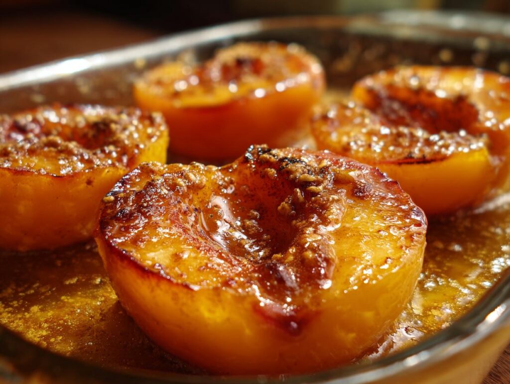 roasted peaches recipe - Featured