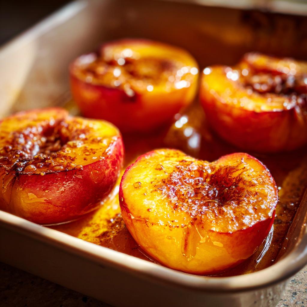 roasted peaches recipe - Tasty