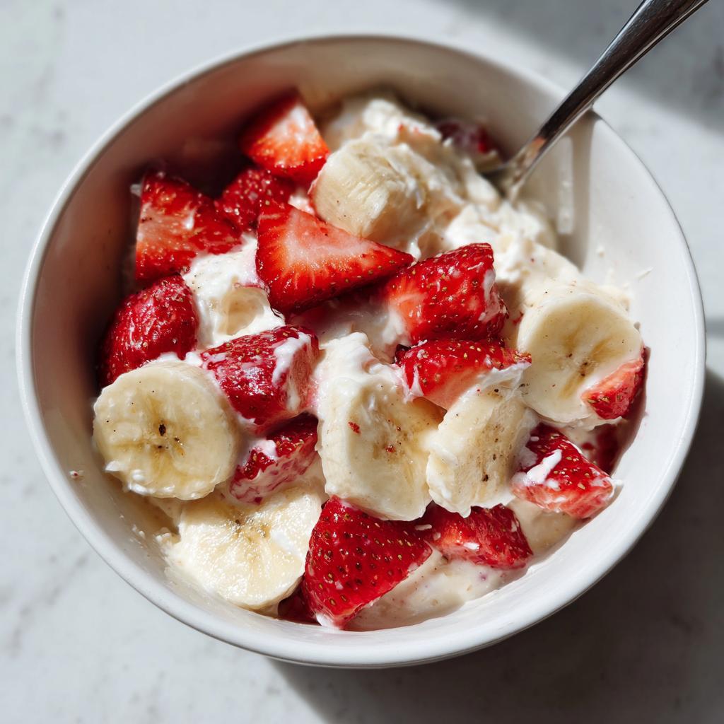 strawberry banana cheesecake salad - Tasty
