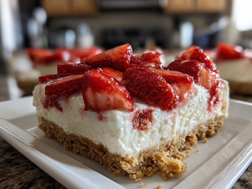 strawberry delight dessert - Featured