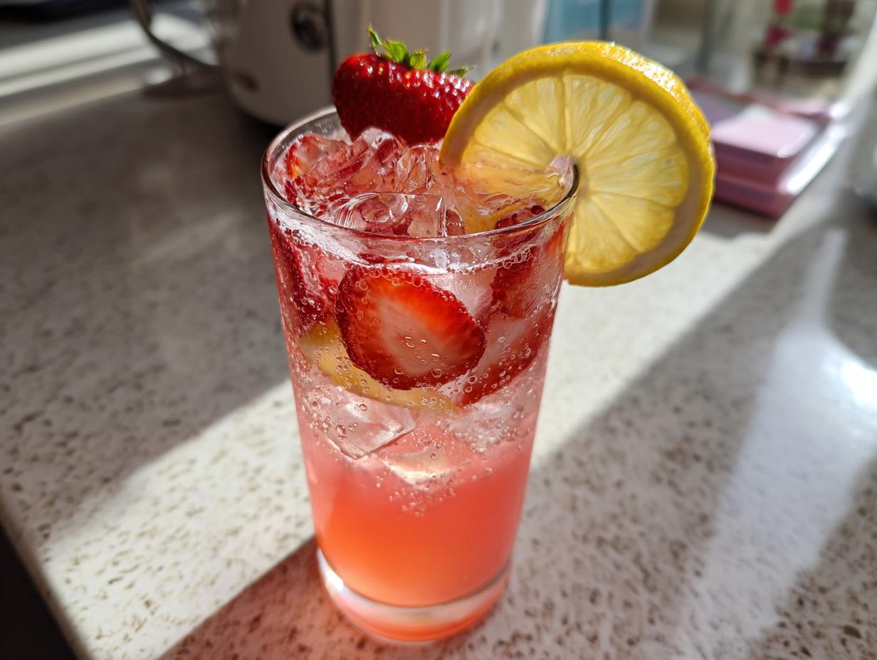 strawberry lemonade refresher - Featured