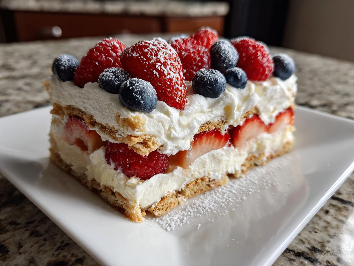 summer berry icebox cake - Featured