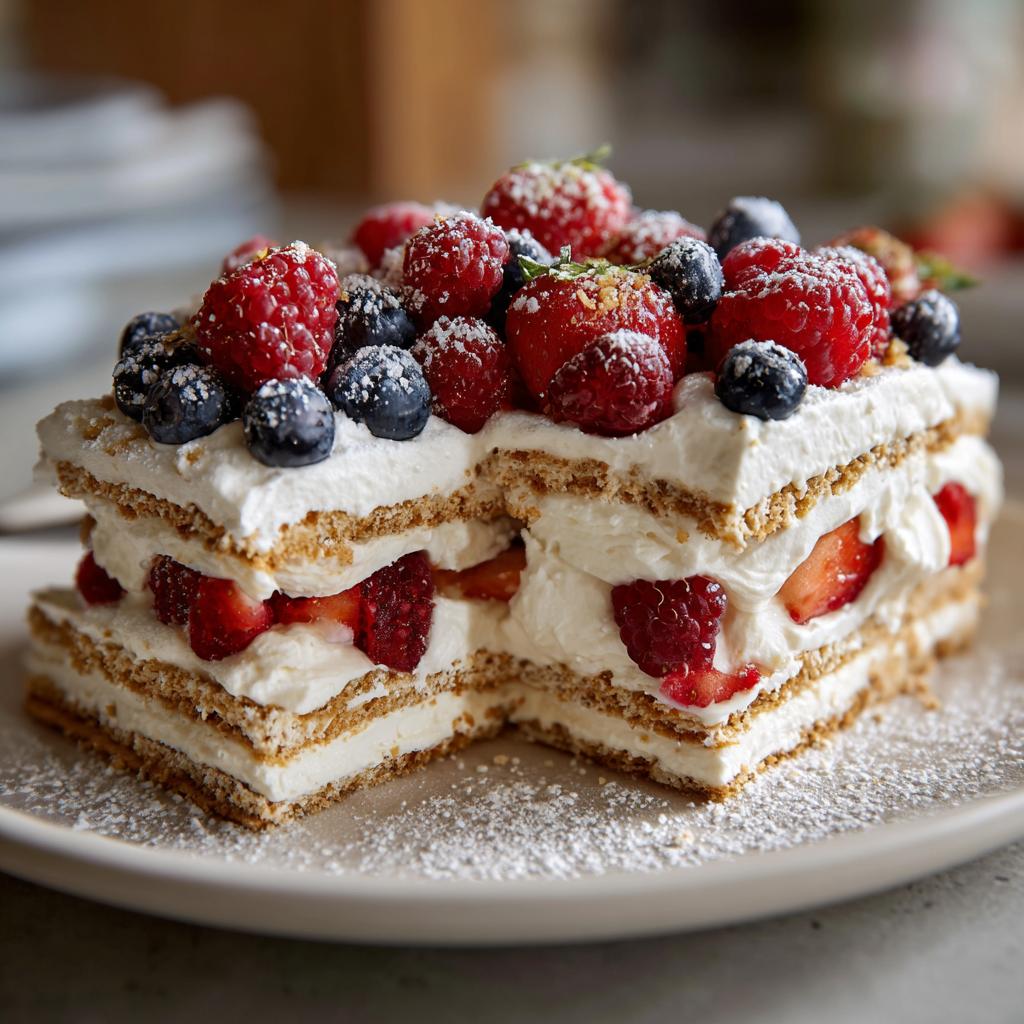 summer berry icebox cake - Tasty